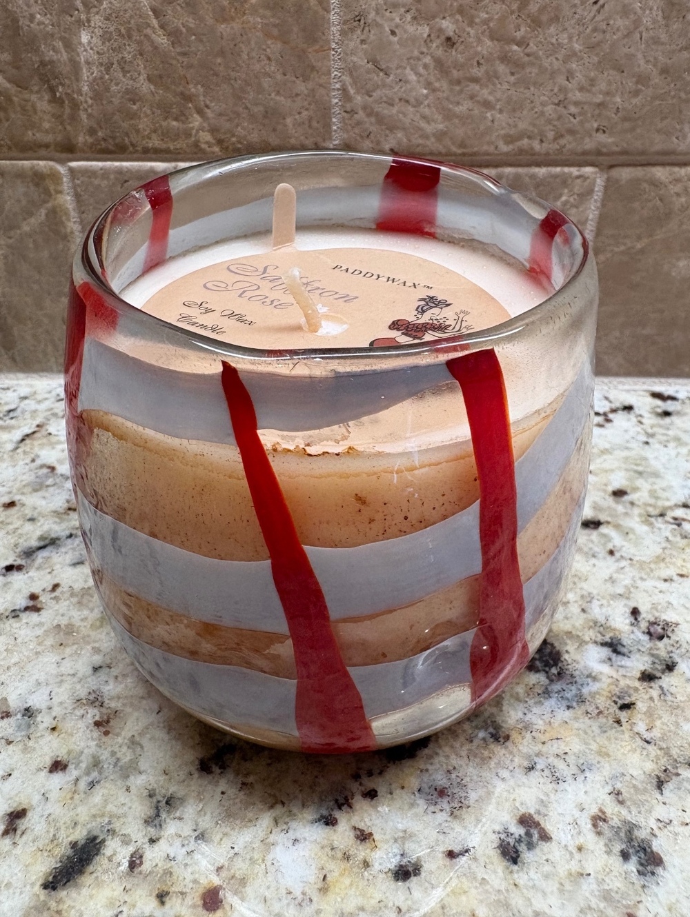 Paddywax Saffron Rose Soy Wax Candle 11 oz Artisan Hand-Made Glass New